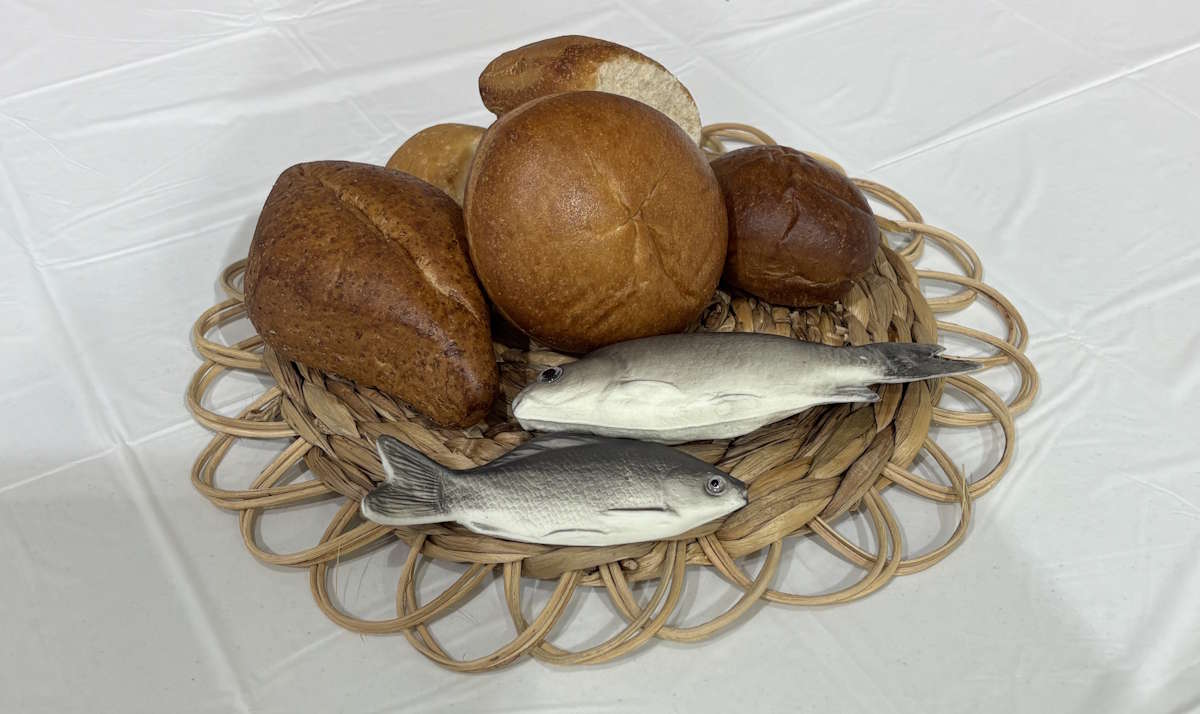 Start of our meal - Bread & Fish